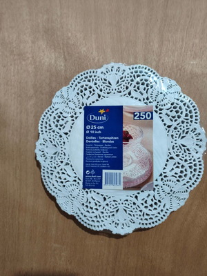 White round paper doilies Ø25cm pack of 250 new