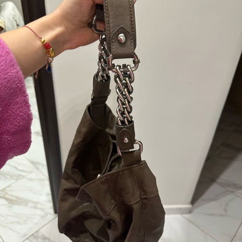 Zara brown shoulder bag with chain like new