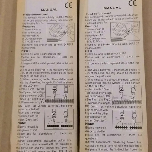 Voltage detector thermometer new, 220volt, set of 2