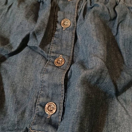 Strapless denim jumpsuit like new, size M