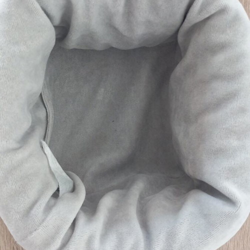 Changing organizer used, grey fleece and knitted material