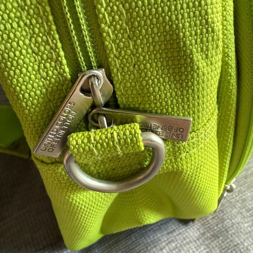 Benetton green travel vanity bag like new