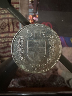 Coin 5 fr 1994 used