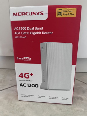 Mercusys MB230-4G Ασύρματος 4G Router Wi-Fi 5 καινούργιο με 2 θύρες Gigabit