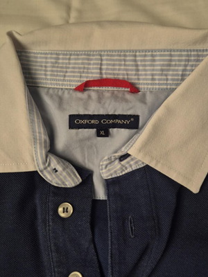 Oxford Company XL shirt used, white and blue