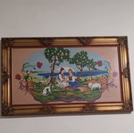 Embroidered frame used