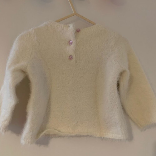 Dpam fluffy pullover for baby girl up to 12 months like new