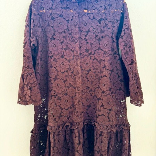H&Mstudio lace dress new, burgundy red, small