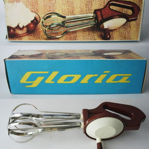 Gloria vintage 80's χειροκίνητο χτυπητήρι αυγών, κατασκευασμένο στην Ανατολική Γερμανία