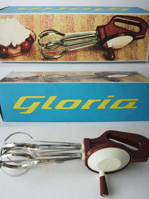 Gloria vintage 80's χειροκίνητο χτυπητήρι αυγών, κατασκευασμένο στην Ανατολική Γερμανία