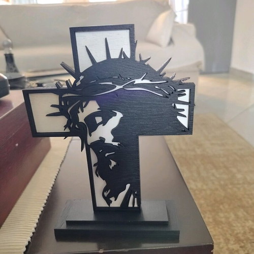 3D Wooden Cross with Jesus New Handmade Decorative Gift