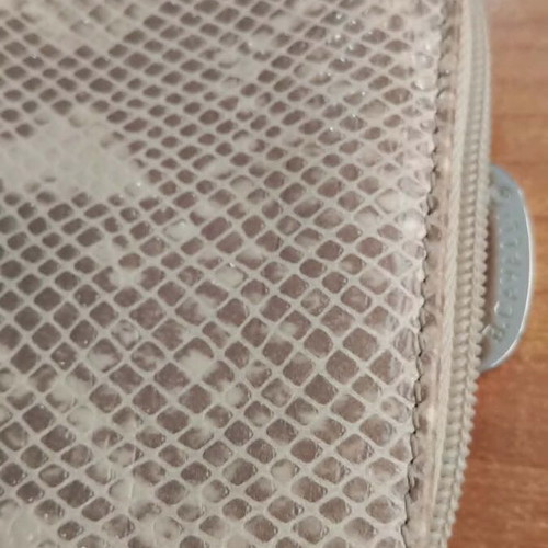 Leather wallet snake pattern beige like new