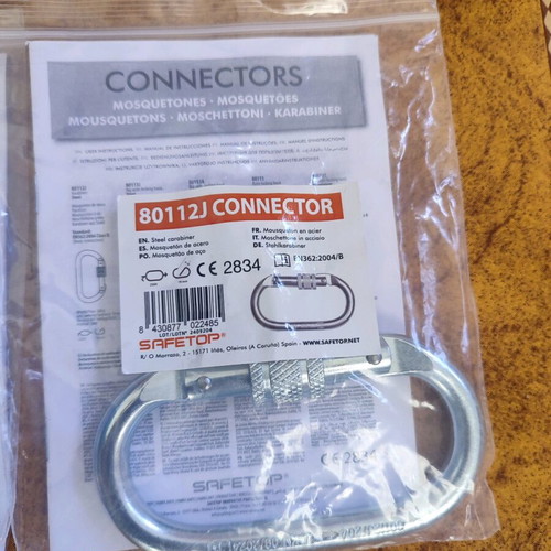Safety Hooks 19 mm Screw Carabiner Pack of 2 New