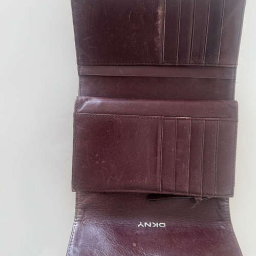 DKNY women's leather wallet used, brown