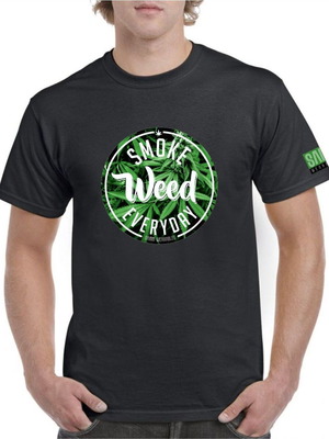 T-shirt Smoke Weed Everyday καινούριο, μαύρο, βαμβακερό