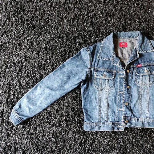 Miss Sixty denim jacket used, classic denim color, cropped fit