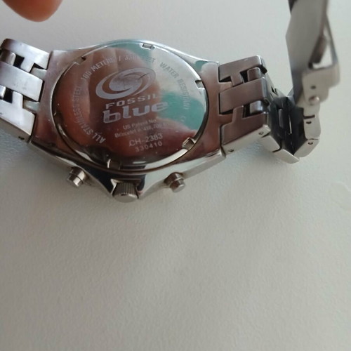 Fossil Blue ch-2383 men's wristwatch used, small scratch