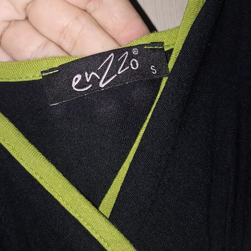 Enzzo long women's dress like new, size S-M, cotton, multicolor black