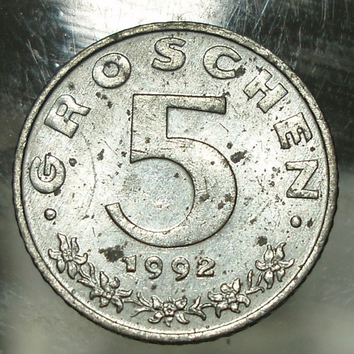 5 Groschen 1992 Austria coin used