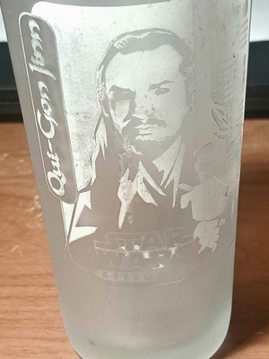 Star Wars Episode I Qui-Gon Jinn συλλεκτικό ποτήρι από παγωμένο γυαλί μεταχειρισμένο