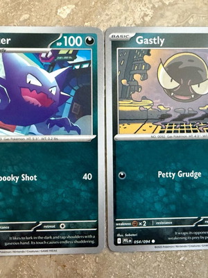 Haunter 055/094 and Gastly 054/094 Pokemon cards new