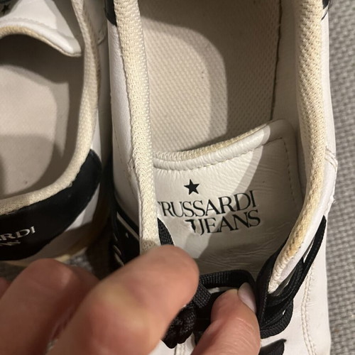 Trussardi jeans sneakers used, size 44, black and white