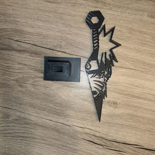 Naruto 3D printed Kunai silhouette figure