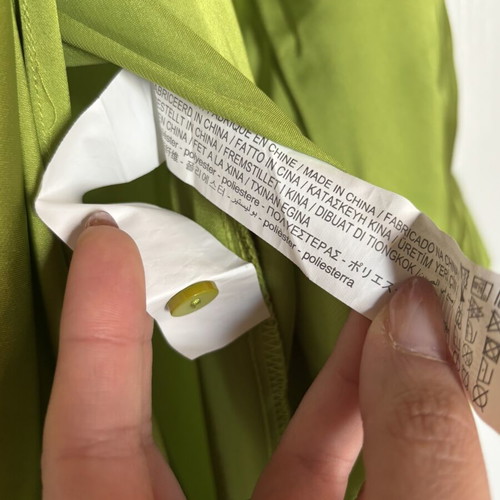 Stradivarius satin wrap-style midi dress bright green size L like new