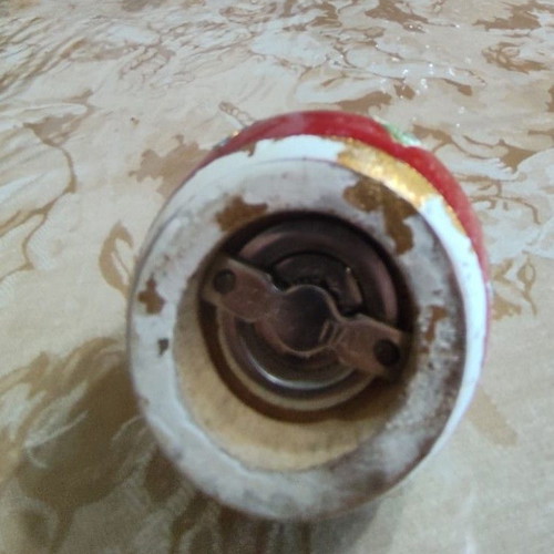 Italian Florentine spice mill used with gold leaf and enamel