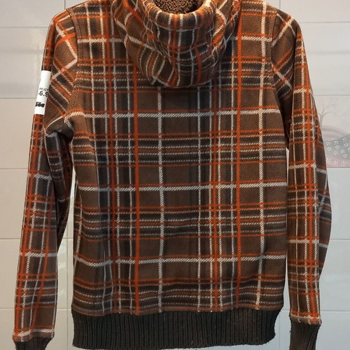 KTM women's checked jacket Medium new brown with fur lining