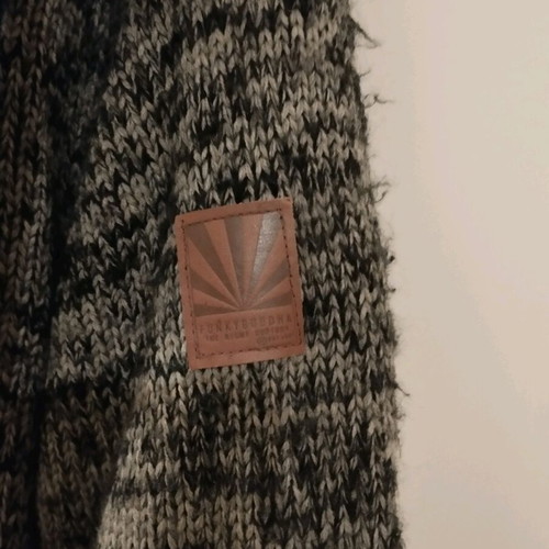 Funky Buddha men's cardigan jacket large like new, black gray