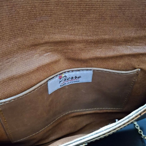 Pierro Accessories women's evening clutch bag like new, copper gold