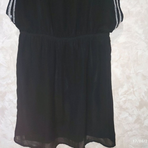 H&M dress used with sewn beads, black, size 36-M