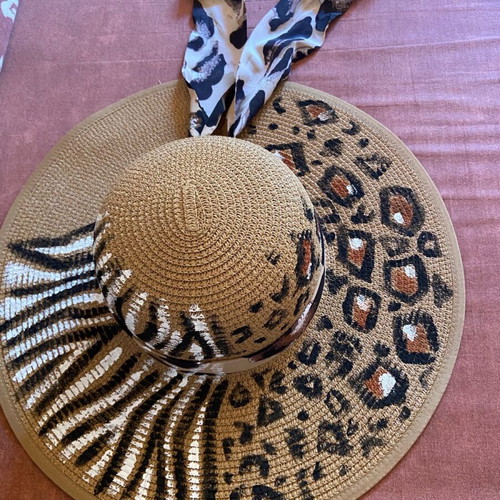 Hand-painted hat new, size 57