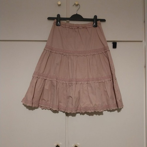 Okaidi skirt new, cotton, apple blossom color, size 10 years