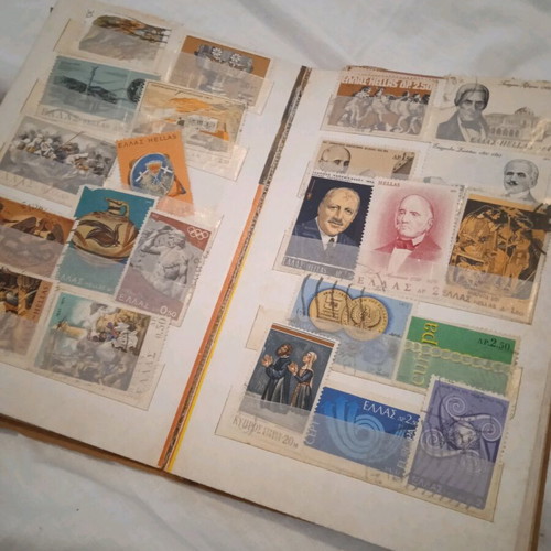 Stamp album used with old stamps