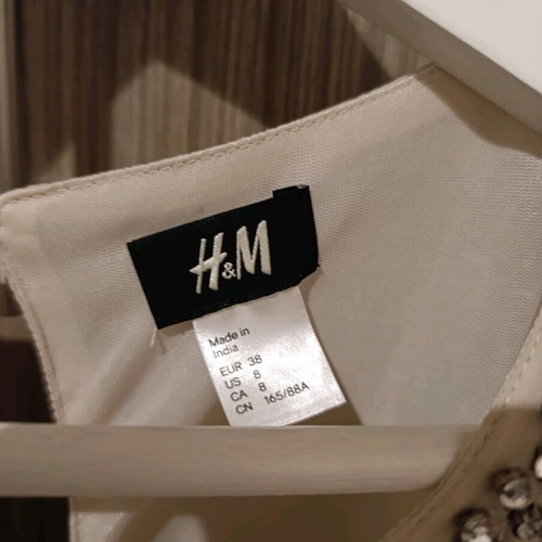 Φόρεμα H&M μίνι έκρου, νούμερο 38, σαν καινούργιο