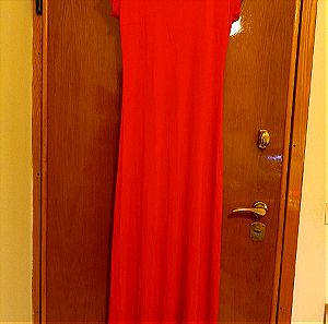 Κόκκινο Φόρεμα - Maxi - Viscose - Ελληνικής Κατασκευής - Chip & Chip
