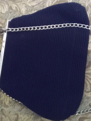 Bag stories black knitted shoulder bag like new