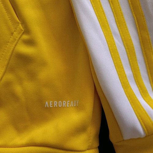 Adidas Aeroready hoodie with pockets new, unused, size L, yellow-white
