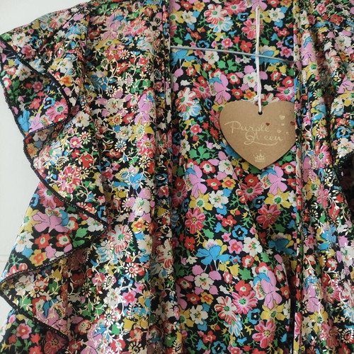 Floral Asymmetric Skirt and Top Set with Gold Thread new