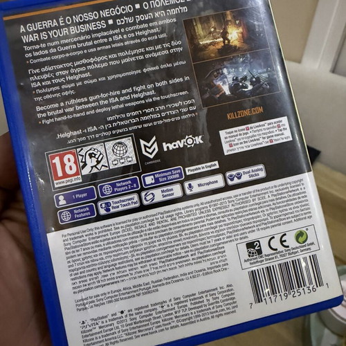 Killzone Mercenary PS Vita game used, complete with Greek cover