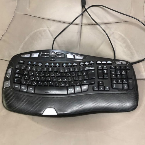 Logitech Wave Ergonomic Wired Keyboard with Greek Layout and Multimedia Keys like new