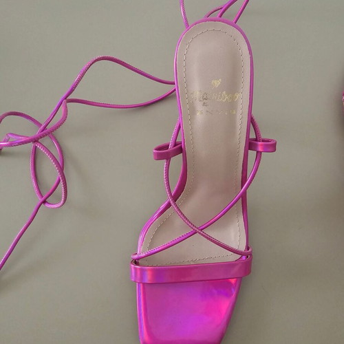 Lace Up Envie Shoes Pink Heels Size 38 New