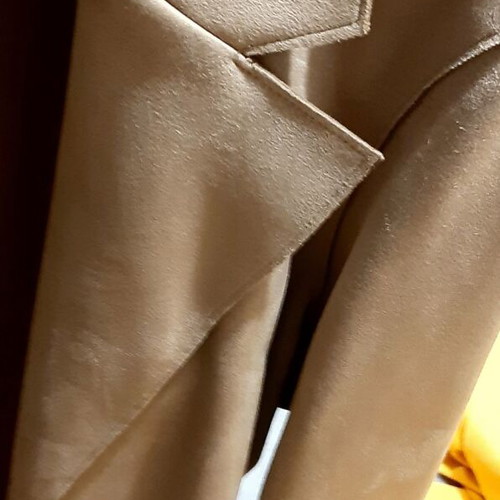 Zara coat XL beige suede new with belt