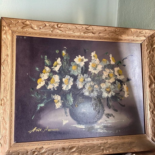 Ari Andrev oil painting on canvas used, early 1900s with authentic frame