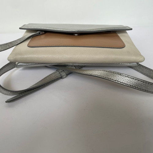 Givenchy Duetto Crossbody Bag like new, beige and silver leather