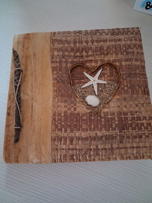 Handmade photo album with summer design, new