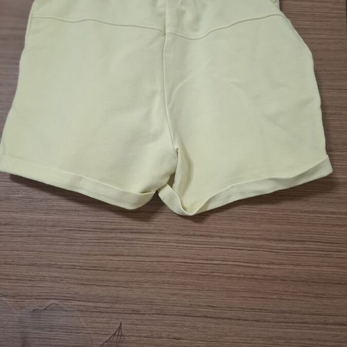 Girls' cotton shorts used, lemon yellow, size 140 cm, age 10