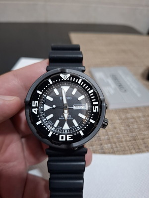 Seiko Baby Tuna Prospex SRPA81K1 watch, black, made in Japan